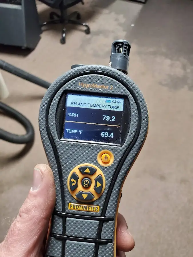 Moisture meter humidity assessment for Fire & Smoke Damage Restoration in Urbandale